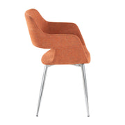 Pair of Lumi Source Margarite contemporary dining chairs with sleek design and cushioned seats, set of two for modern dining rooms.