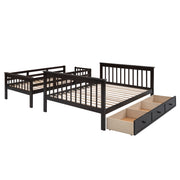 Stairway Bunk Bed With Storage And Guard Rail For Bedroom - R&R Furniture Gallery (Fountain Valley, CA)