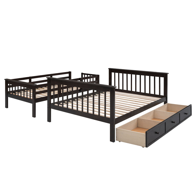 Stairway Bunk Bed With Storage And Guard Rail For Bedroom - R&R Furniture Gallery (Fountain Valley, CA)