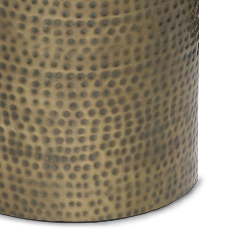 Corbin - Hammered Metal Side Table - R&R Furniture Gallery (Fountain Valley, CA)