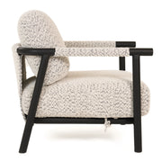 Balko - Modern Grey Fabric + Black Accent Chair — view 3