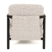 Balko - Modern Grey Fabric + Black Accent Chair — view 4