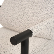 Balko - Modern Grey Fabric + Black Accent Chair — view 5