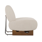 Barbara Modern Off White Accent Chair — view 3