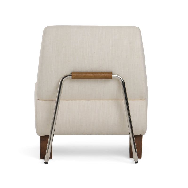 Barbara Modern Off White Accent Chair — view 4