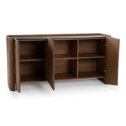 Barbon - Modern Black Glass + Walnut Buffet — view 4