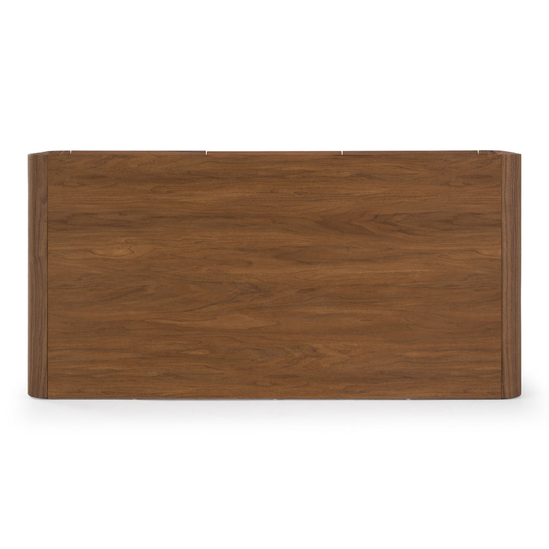 Barbon - Modern Black Glass + Walnut Buffet — view 3