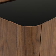 Barbon - Modern Black Glass + Walnut Buffet — view 5