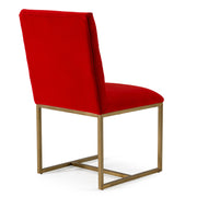 Barker - Modern Bright Orange & Brush Gold Dining Chair (Set of 2) — view 5