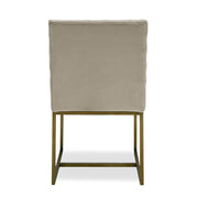 Barker - Modern Beige & Brush Gold Dining Chair (Set of 2) — view 2