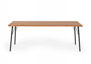 Barnum - Industrial Oak and Black Iron Live Edge Dining Table — view 2