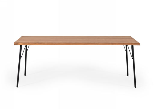 Barnum - Industrial Oak and Black Iron Live Edge Dining Table — view 2