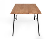 Barnum - Industrial Oak and Black Iron Live Edge Dining Table — view 4