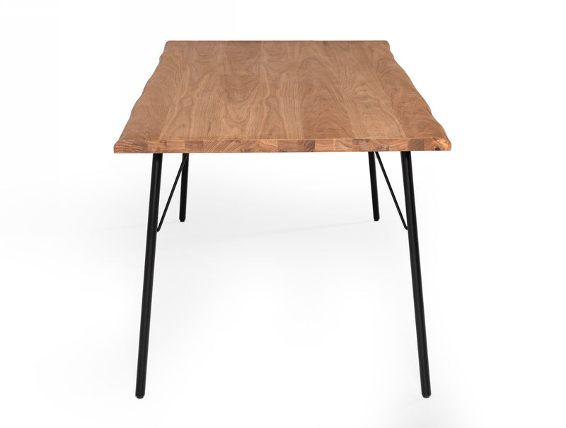 Barnum - Industrial Oak and Black Iron Live Edge Dining Table — view 4