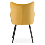Barrett - Modern Yellow Velvet Dining Chair — view 4