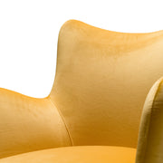 Barrett - Modern Yellow Velvet Dining Chair — view 5