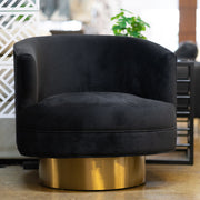 Basalt - Modern Black Fabric Accent Chair — view 2