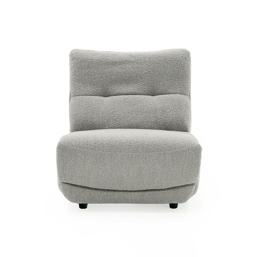 Basil - Modern Grey Fabric Small Electric Recliner Chair — view 2