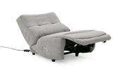 Basil - Modern Grey Fabric Small Electric Recliner Chair — view 4
