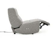 Basil - Modern Grey Fabric Small Electric Recliner Chair — view 5