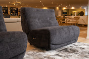 Basil - Modern Black Fabric Large Electric Recliner Chair — view 3