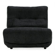 Basil - Modern Black Fabric Small Electric Recliner Chair — view 3