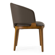 Baskin Brown and Walnut Arm Dining Chair — view 2