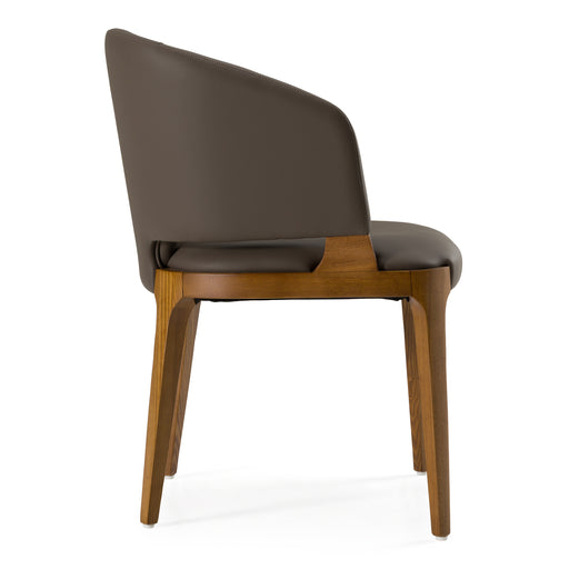 Baskin Brown and Walnut Arm Dining Chair — view 2