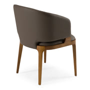 Baskin Brown and Walnut Arm Dining Chair — view 3