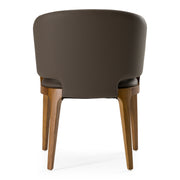 Baskin Brown and Walnut Arm Dining Chair — view 4