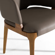 Baskin Brown and Walnut Arm Dining Chair — view 5