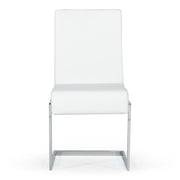 Batavia - Modern White & Stainless Steel Dining Chair (Set of 2) — view 5
