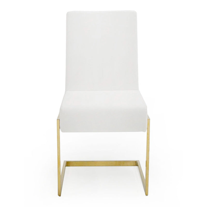 Batavia - Modern White & Gold Dining Chair (Set of 2) — view 5