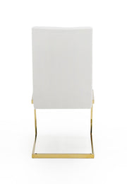 Batavia - Modern White & Gold Dining Chair (Set of 2) — view 2