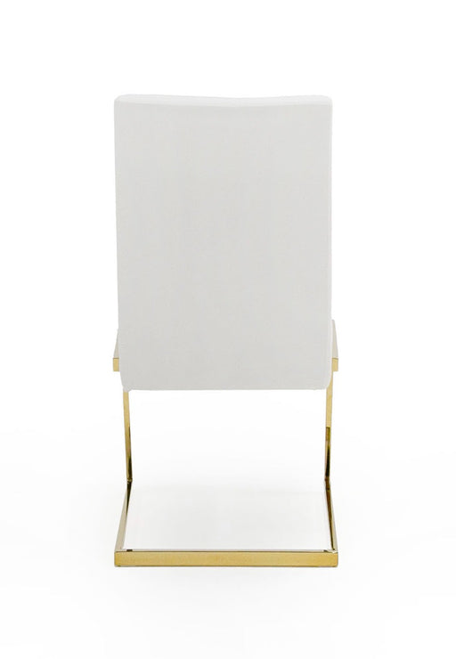 Batavia - Modern White & Gold Dining Chair (Set of 2) — view 2