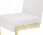Batavia - Modern White & Gold Dining Chair (Set of 2) — view 3