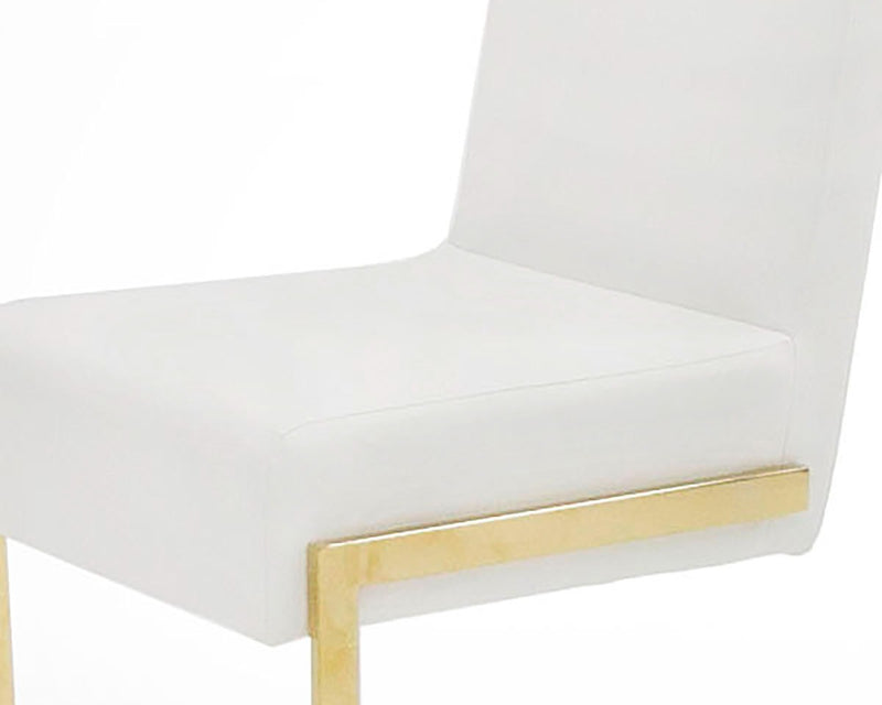 Batavia - Modern White & Gold Dining Chair (Set of 2) — view 3