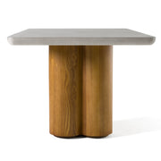 Bateman - Modern Faux Concrete + Walnut Dining Table — view 2