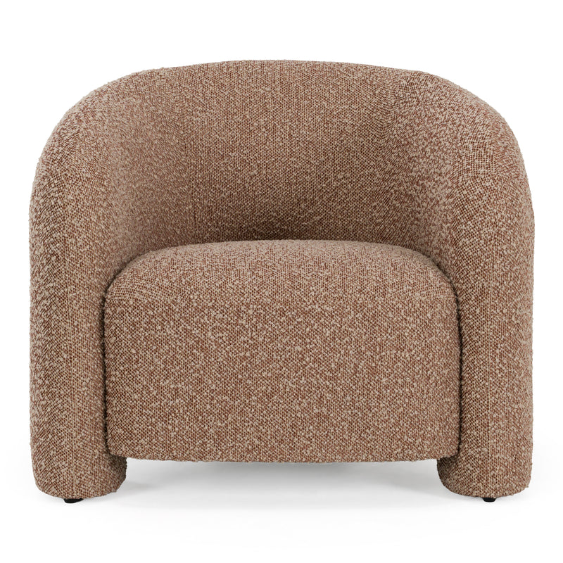 Bates - Modern Brick Fabric Accent Chair + Ottoman — view 3
