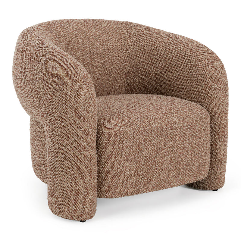Bates - Modern Brick Fabric Accent Chair + Ottoman — view 4
