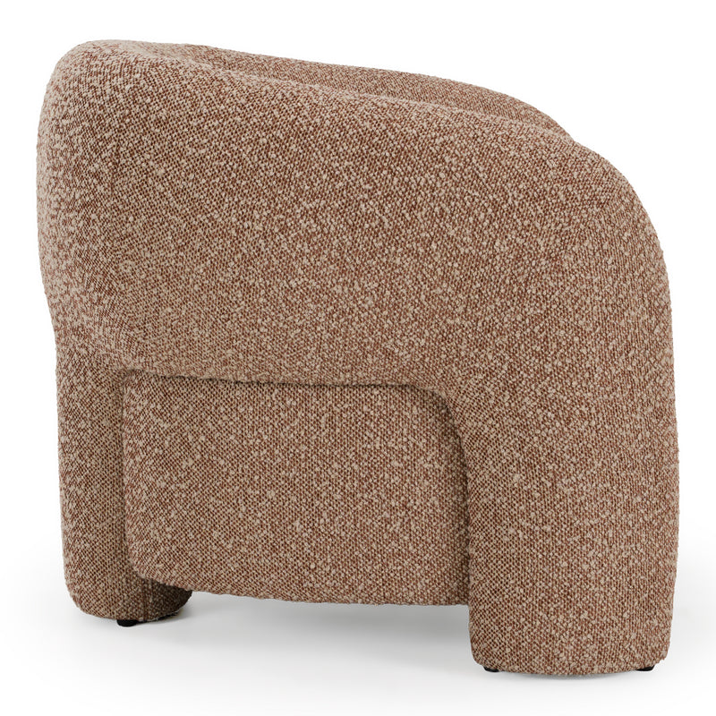 Bates - Modern Brick Fabric Accent Chair + Ottoman — view 5
