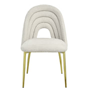 Fadri - Side Chair (Set of 2) - Teddy Sherpa & Mirrored Gold - R&R Furniture Gallery (Fountain Valley, CA)