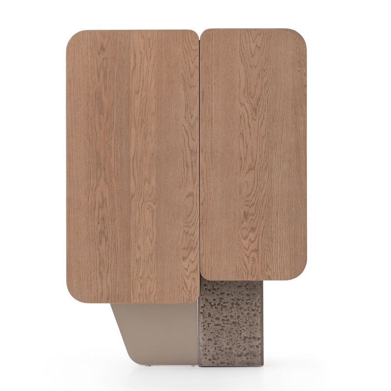 Bristol Point - Bar Cabinet - Saddle Brown - R&R Furniture Gallery (Fountain Valley, CA)