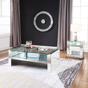 Nysa - 47" Coffee Table - Mirrored & Faux Crystals - R&R Furniture Gallery (Fountain Valley, CA)