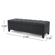 Glouster - Contemporary Storage Ottoman With Button Tufted Design - R&R Furniture Gallery (Fountain Valley, CA)