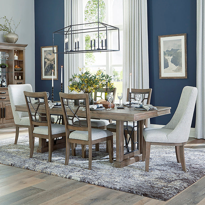Sundance Dining - Grid Back Dining Chair (Set of 2) - Sandstone