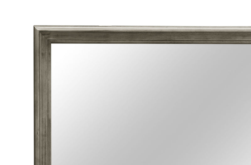 Glory Furniture traditional wall mirror with a classic frame, suitable for any space, hanging on a plain wall.
