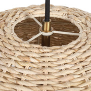 Seagrass 1-light dome pendant light in light brown with woven seagrass shade, designed for stylish pendant lighting by Uttermost