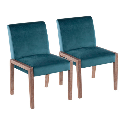 Pair of Lumi Source Carmen contemporary chairs in a modern design, set of two with sleek, stylish seating for living or dining areas.