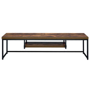 Bob - 16" TV Stand - Weathered Oak & Black Metal - R&R Furniture Gallery (Fountain Valley, CA)